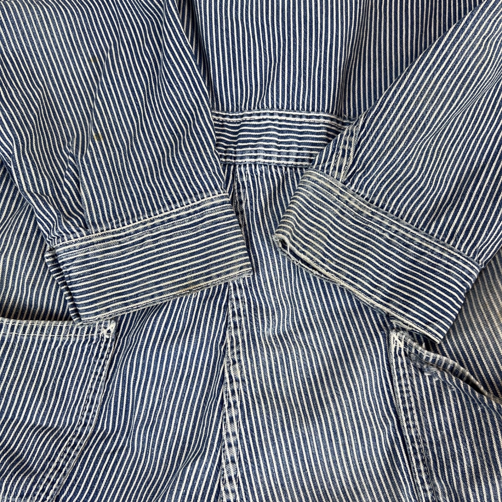 Vintage Lee Union Alls Sanforized Size 38 Hickory Stripe Talon Zip Coveralls