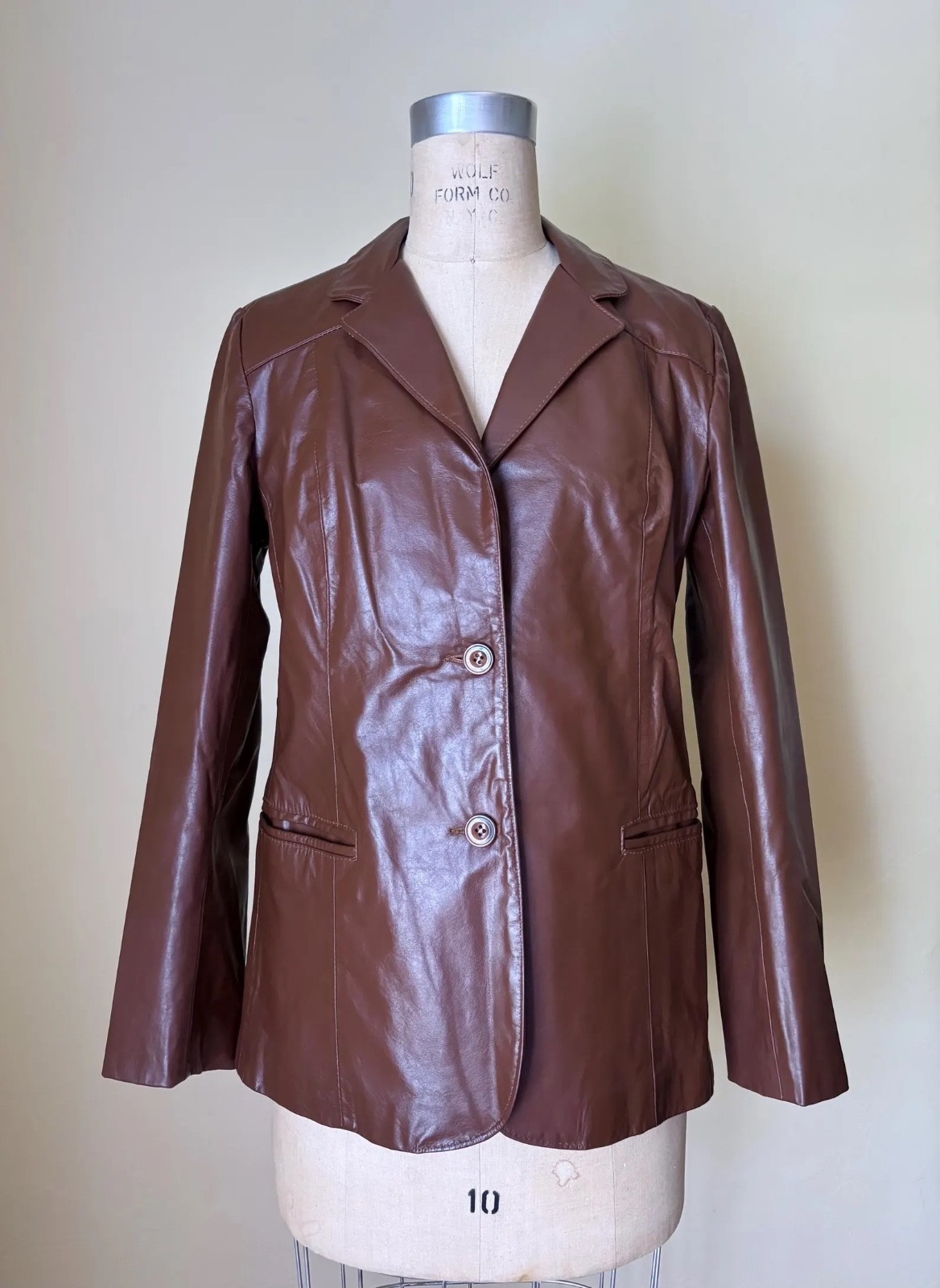 Vintage 70s AVANTI Leather Menswear Western Style Jacket Blazer USA MADE M / L