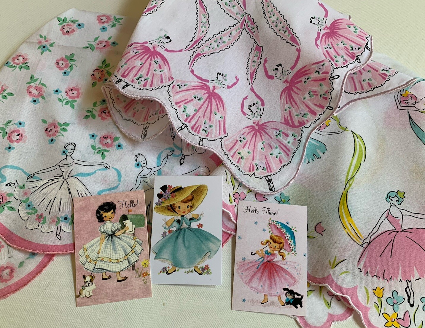 Set /3 NEW Handkerchiefs Parasols & Accessories ~ LuRay Hankies! Special Price !