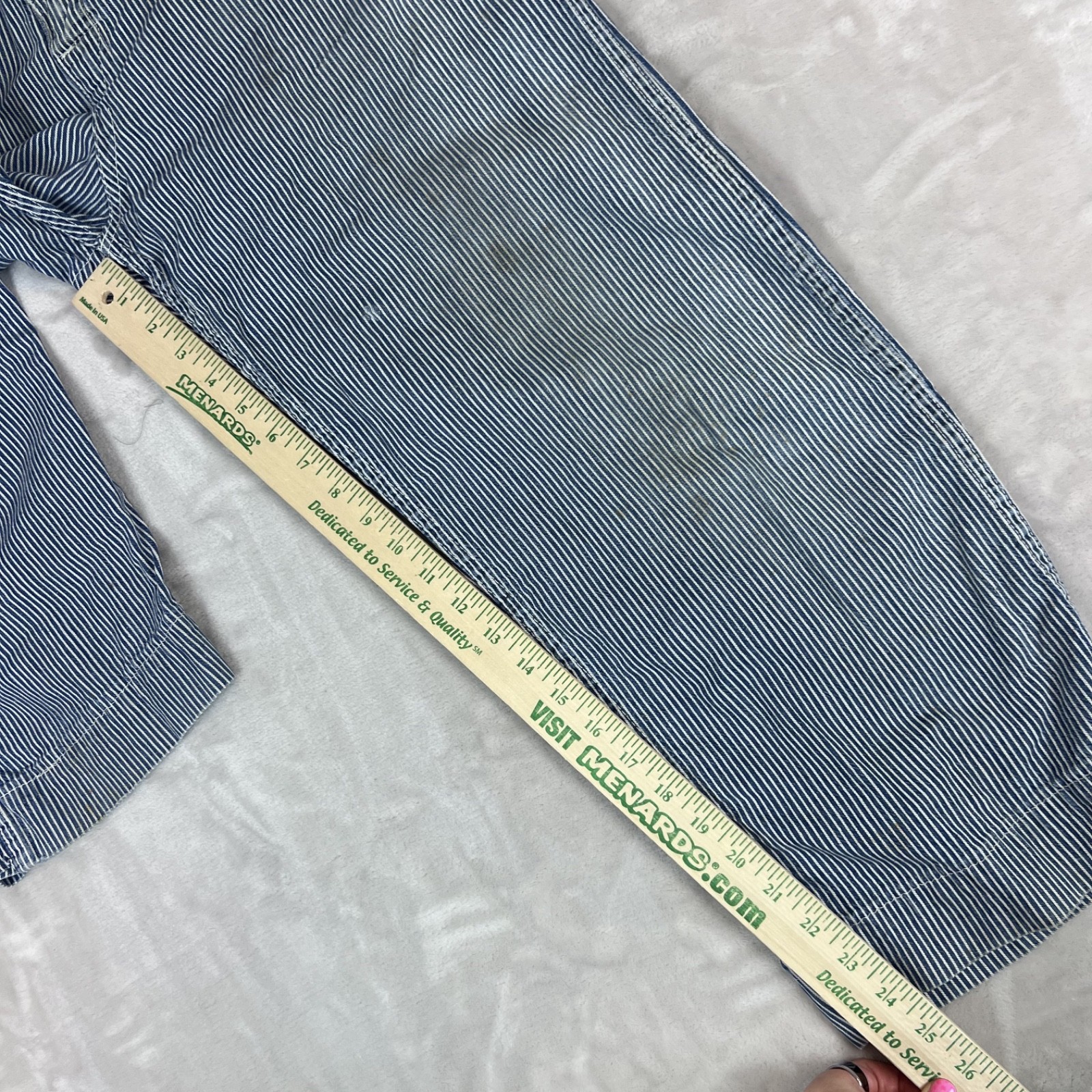 Vintage Lee Union Alls Sanforized Size 38 Hickory Stripe Talon Zip Coveralls