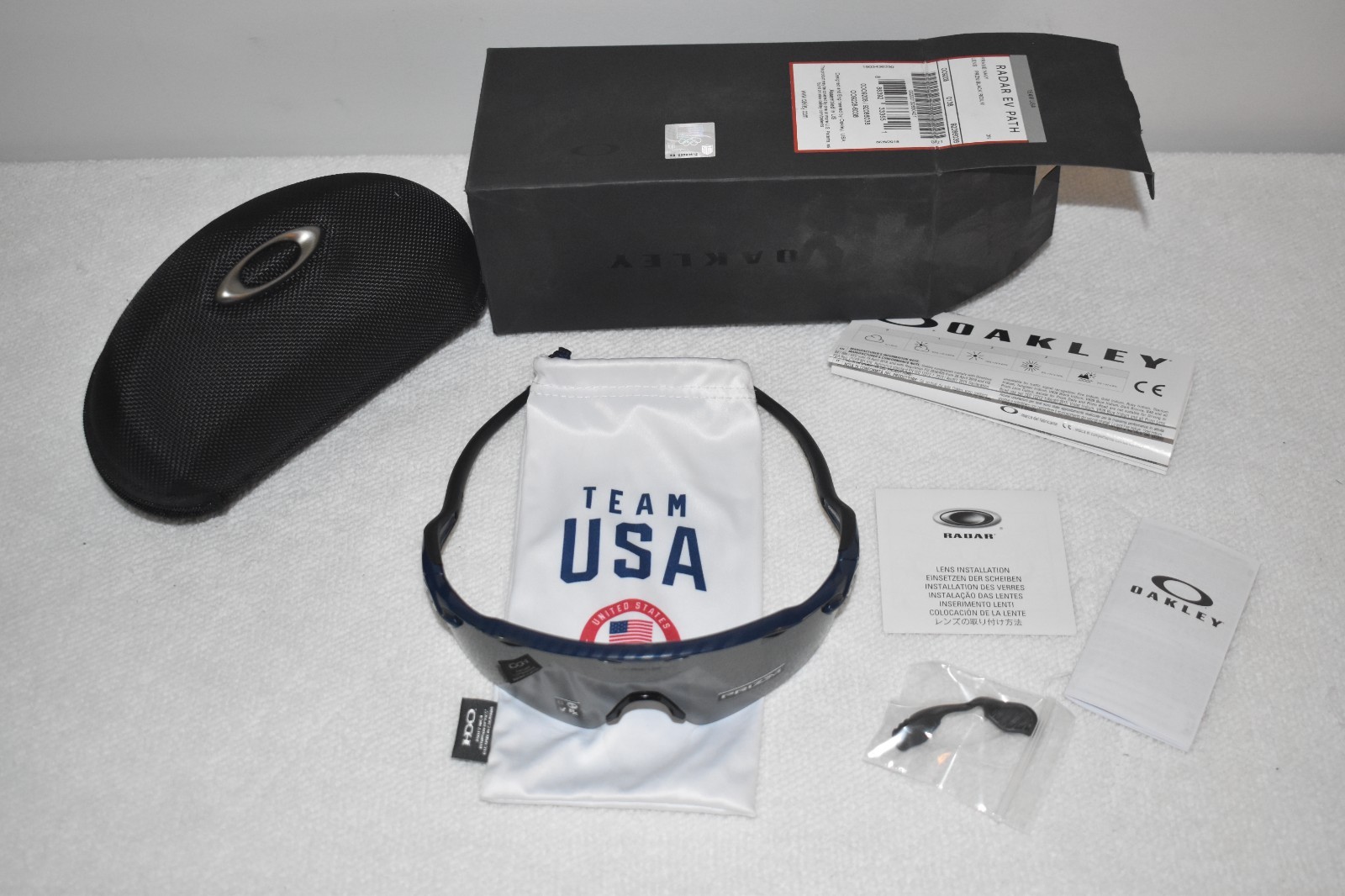OAKLEY Mint New RADAR EV PATH TEAM USA OLYMPIC Navy Frame Prizm Vented B Iridium