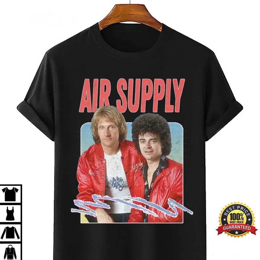 Vtg Air Supply Concerts 2023 Tour Cotton Black All Size Unisex Shirt UR901