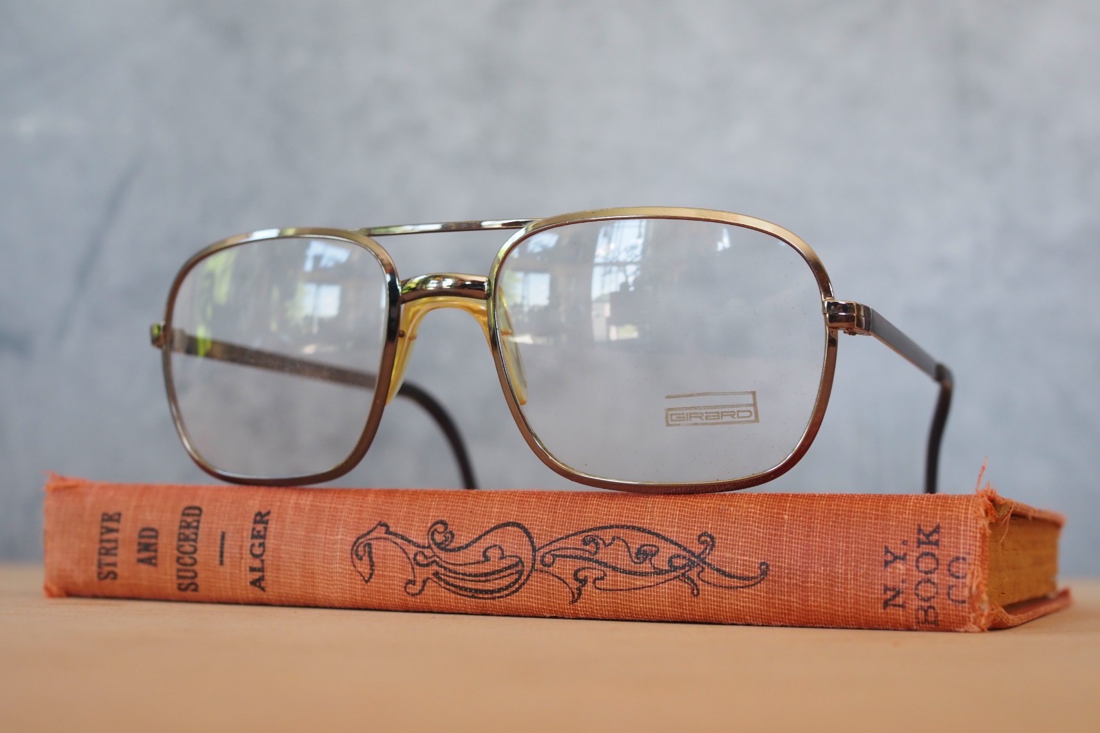 Vintage 1970s France Aviator Eyeglasses Pilot NOS Retro Nerd Preppy silver Tone