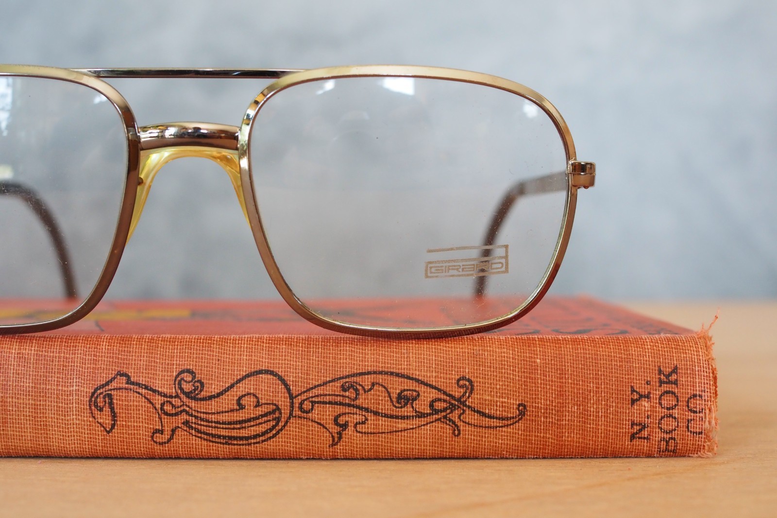 Vintage 1970s France Aviator Eyeglasses Pilot NOS Retro Nerd Preppy silver Tone