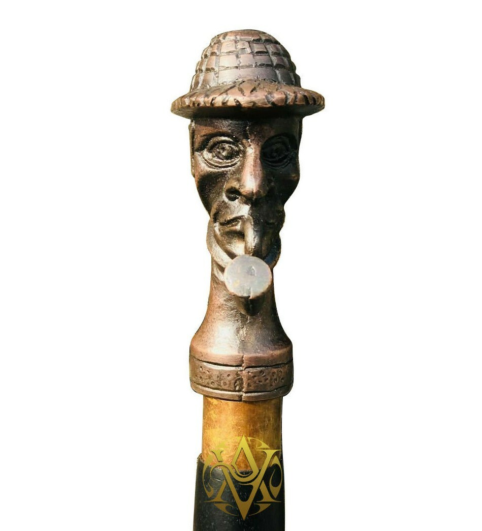 Sherlock Homes Replica Brass Handle Walking Wooden Cane Stick Vintage Gifts Men
