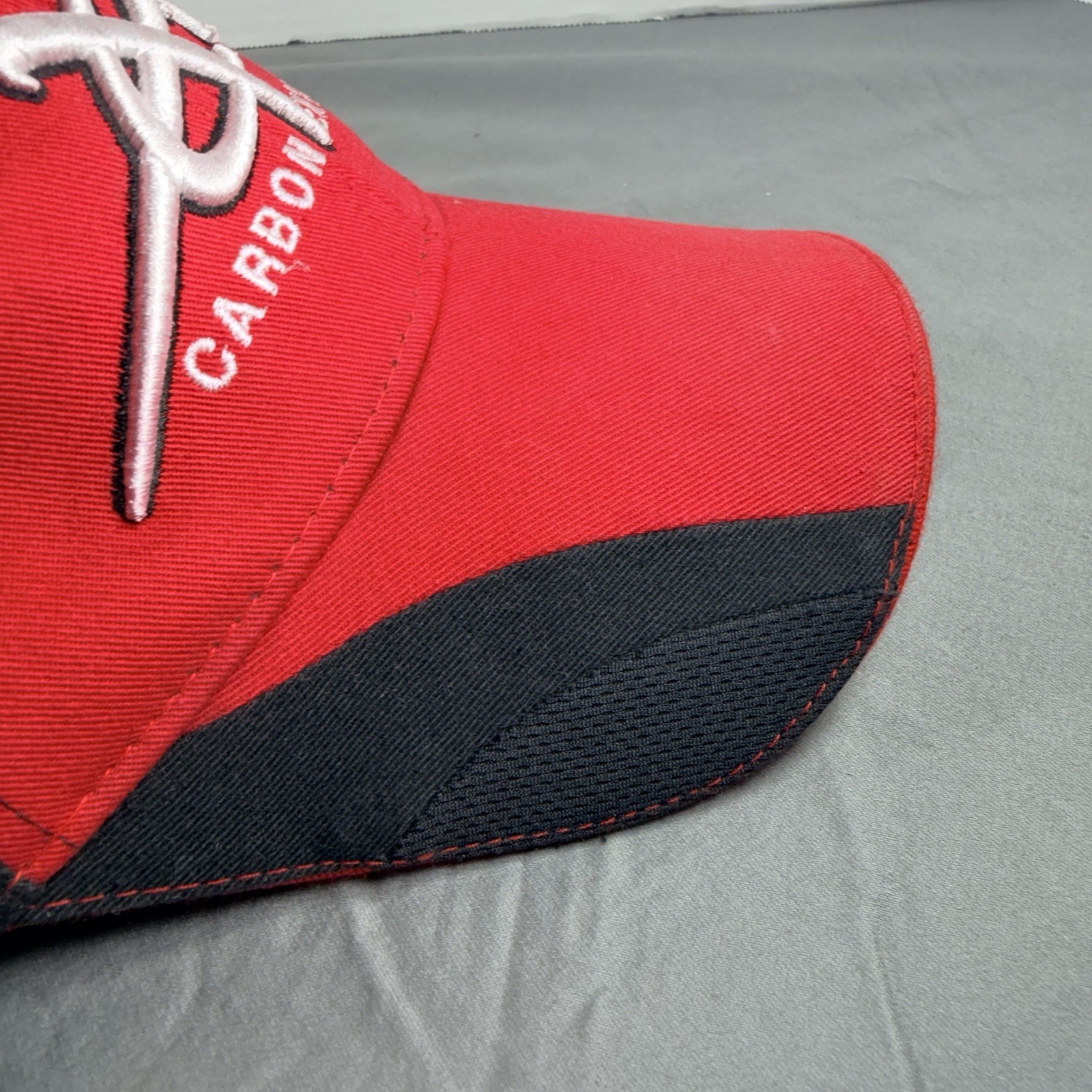 Vintage Carbon Express Red Strapback Trucker Hat Baseball Cap