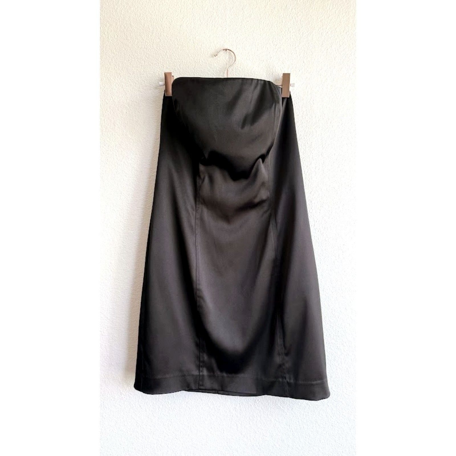 Vintage Y2K Betsey Johnson Collection Black Satin Mini Dress size 8