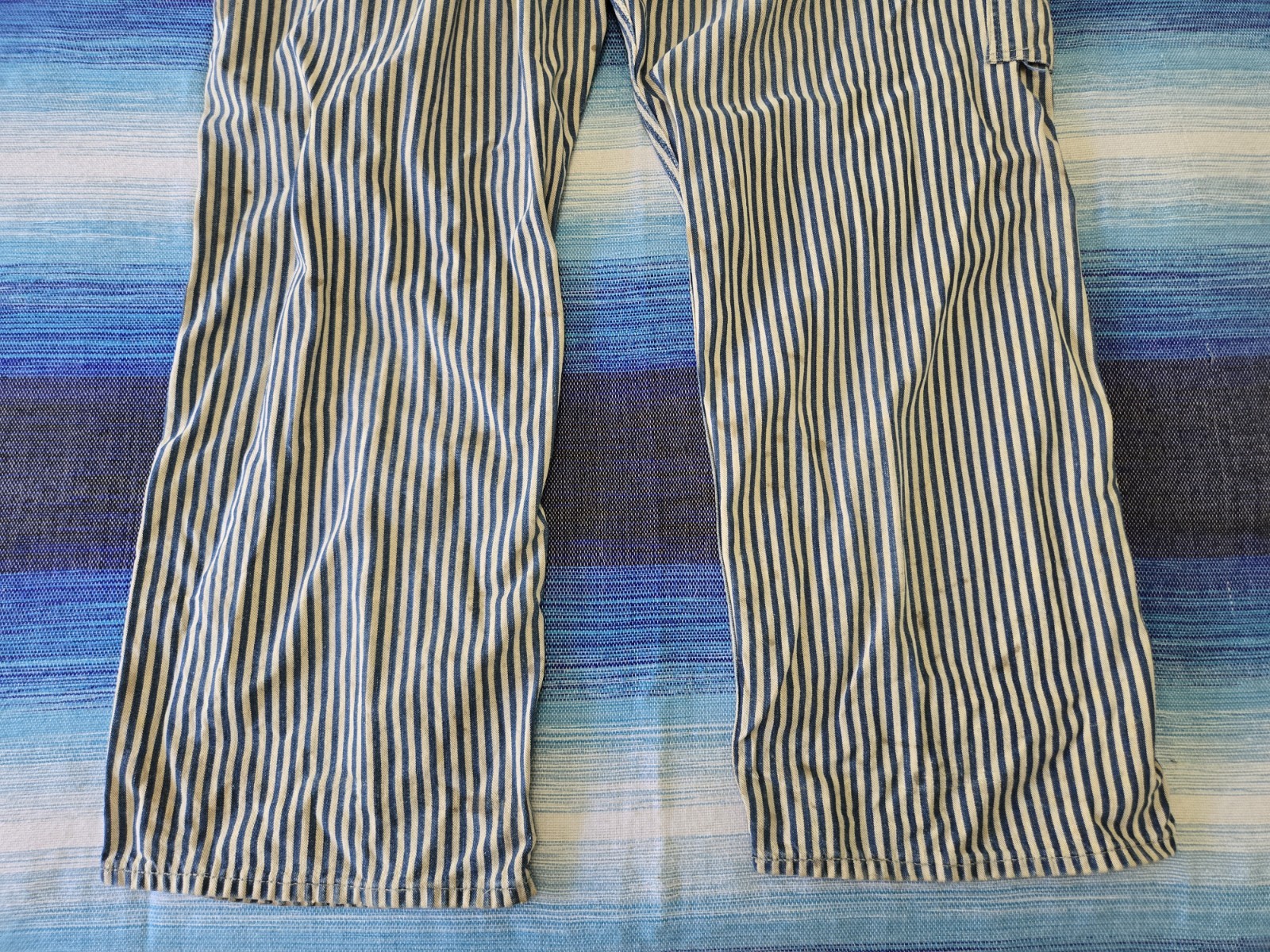 VTG RARE 1950s Penneys Pay Day VestBak Express Stripe Sanforized Overalls, 44×29