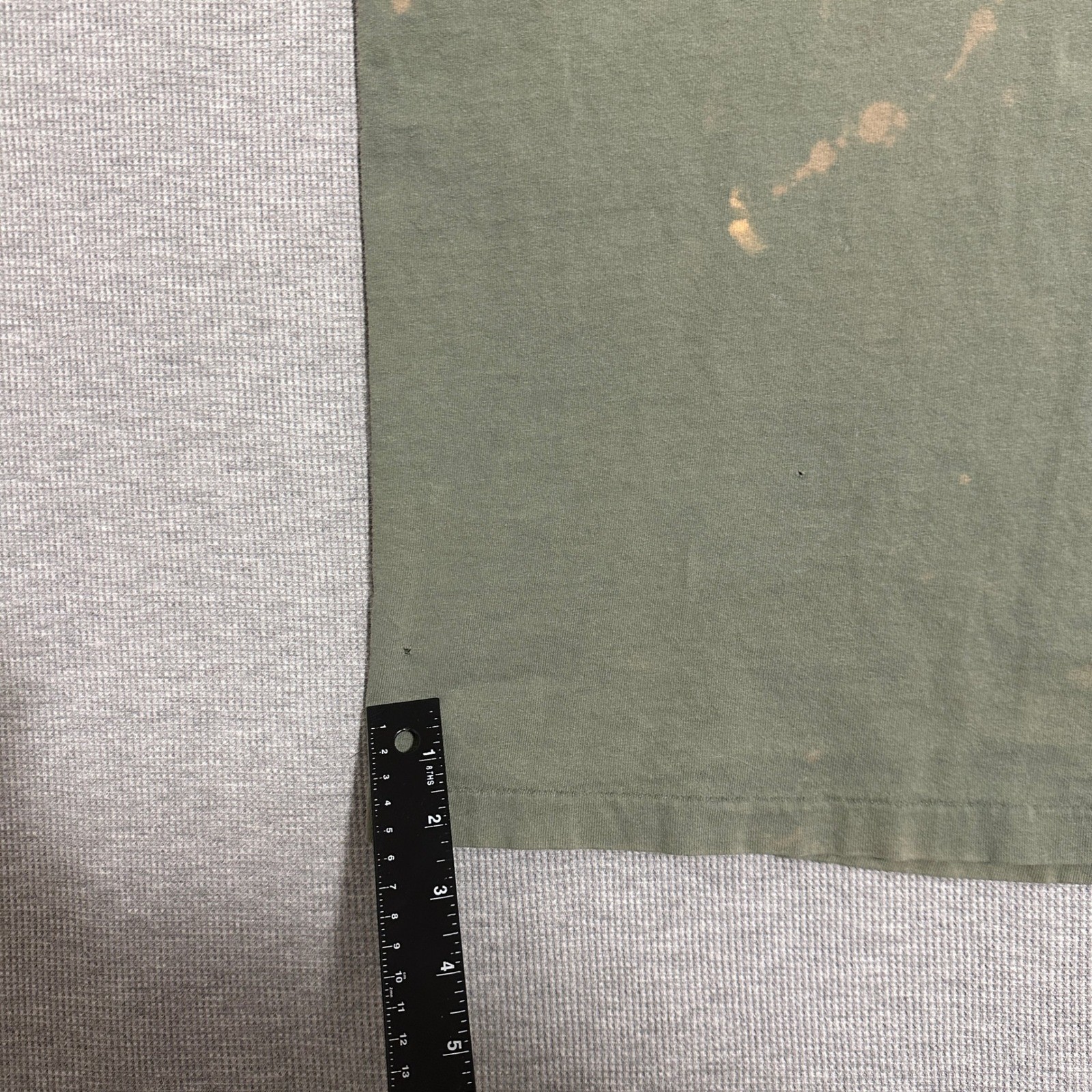 Vintage Quiksilver T-Shirt Green Bleached Distressed 90s USA Made Mens Size XL