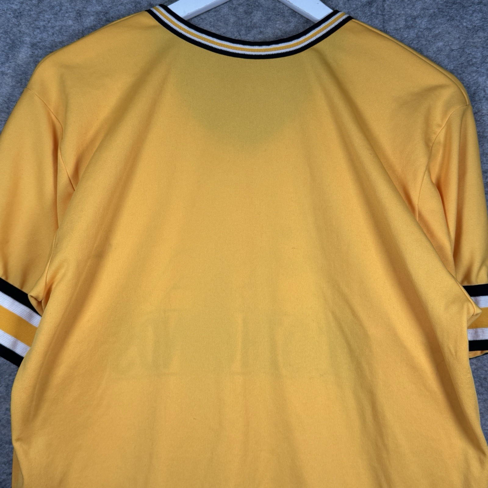 Vintage 80s Felco Baseball Jersey Boozhounds Yellow Mens Size L 21×27 Spud USA