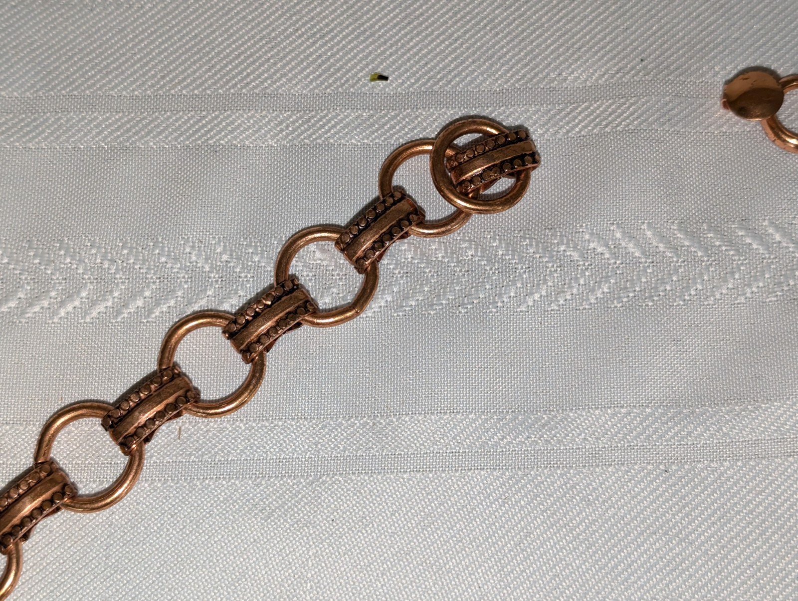Vintage Copper Finish w/ Faux Stone Ladies Belt 30″L