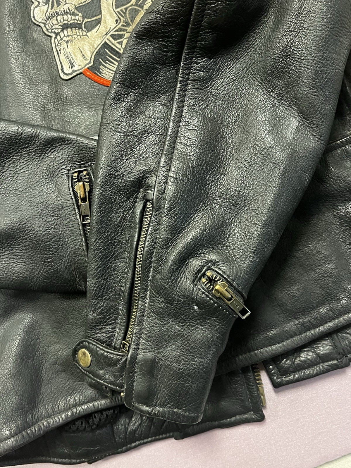 Vtg. Original MARAUDERS Nola Motorcycle Club Colors Leather Jacket NEW ORLEANS
