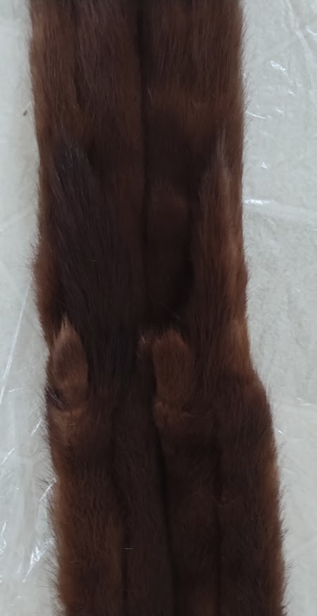 Vintage Fur Nakamura 6 Pelt Brown Mink Fur Stole Wrap Ginza Toyko, Never Worn