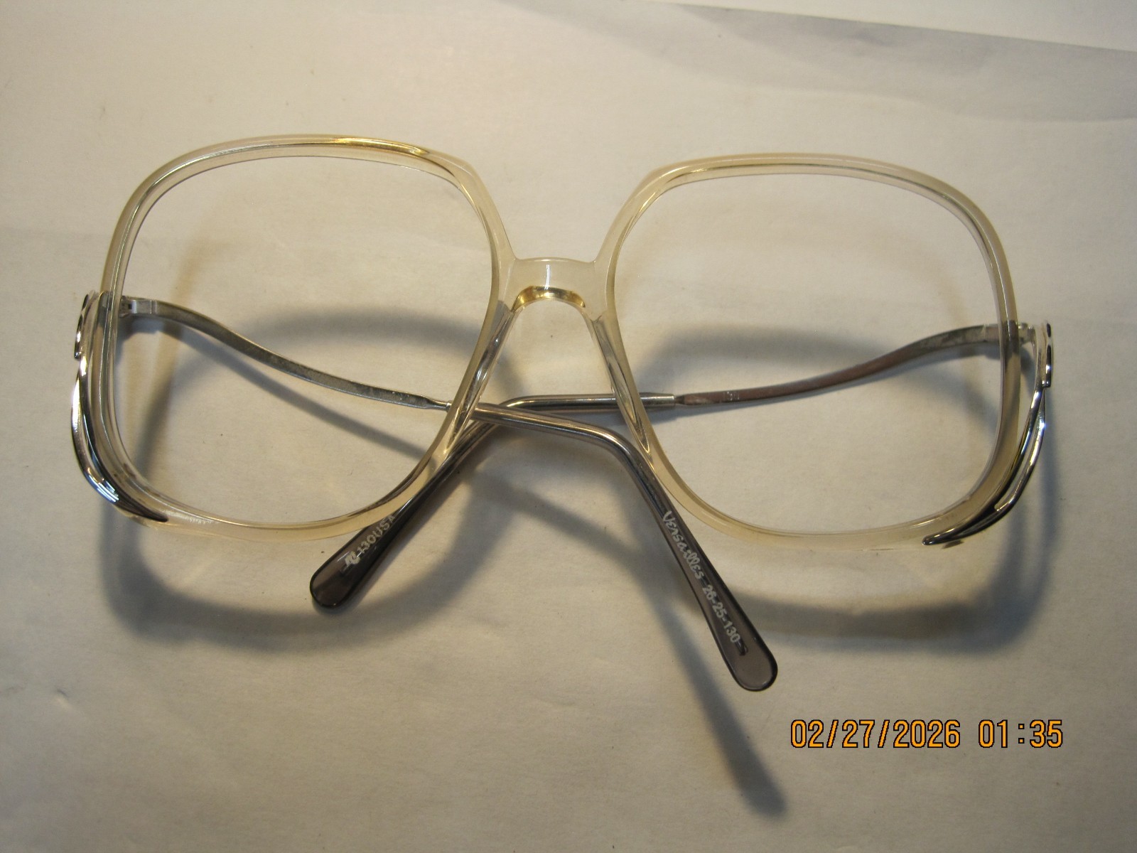 Vintage 1970s Eyeglasses NOS 26 25 130 Oversized Retro grandma
