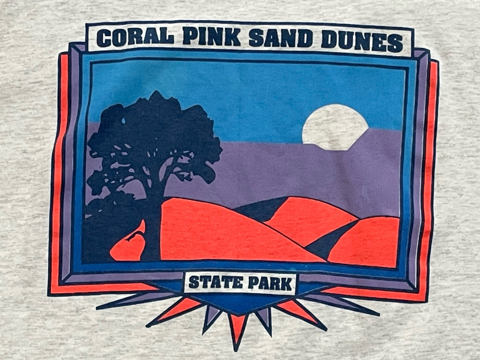 Vintage Coral Pink Sand Dunes State Park Tshirt Single Stitch XL Gray Oneita Tag