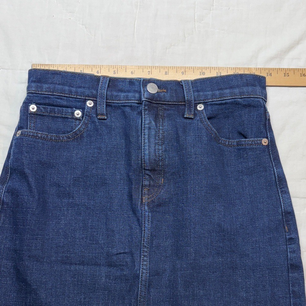 NWT Banana Republic Vintage 90s Y2K High-Rise A-Line Denim Midi Skirt Dark Wash