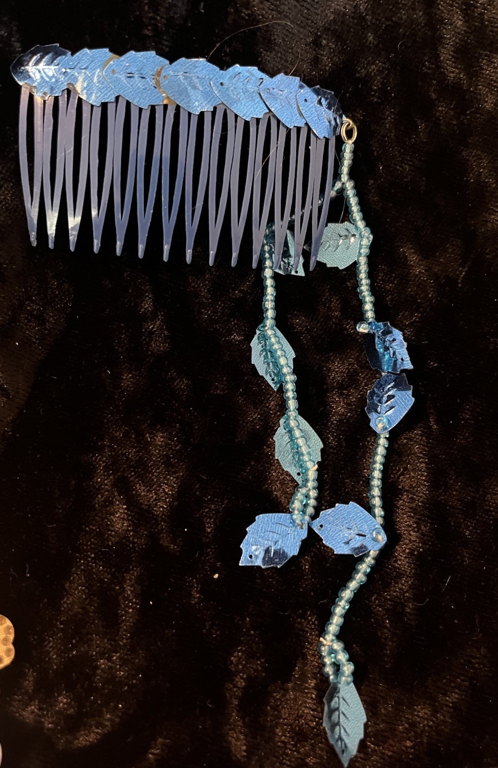 VTG Lot 12 Riviera Wood Fabric Metal Side Hair Comb Plastic Clips Butterflies