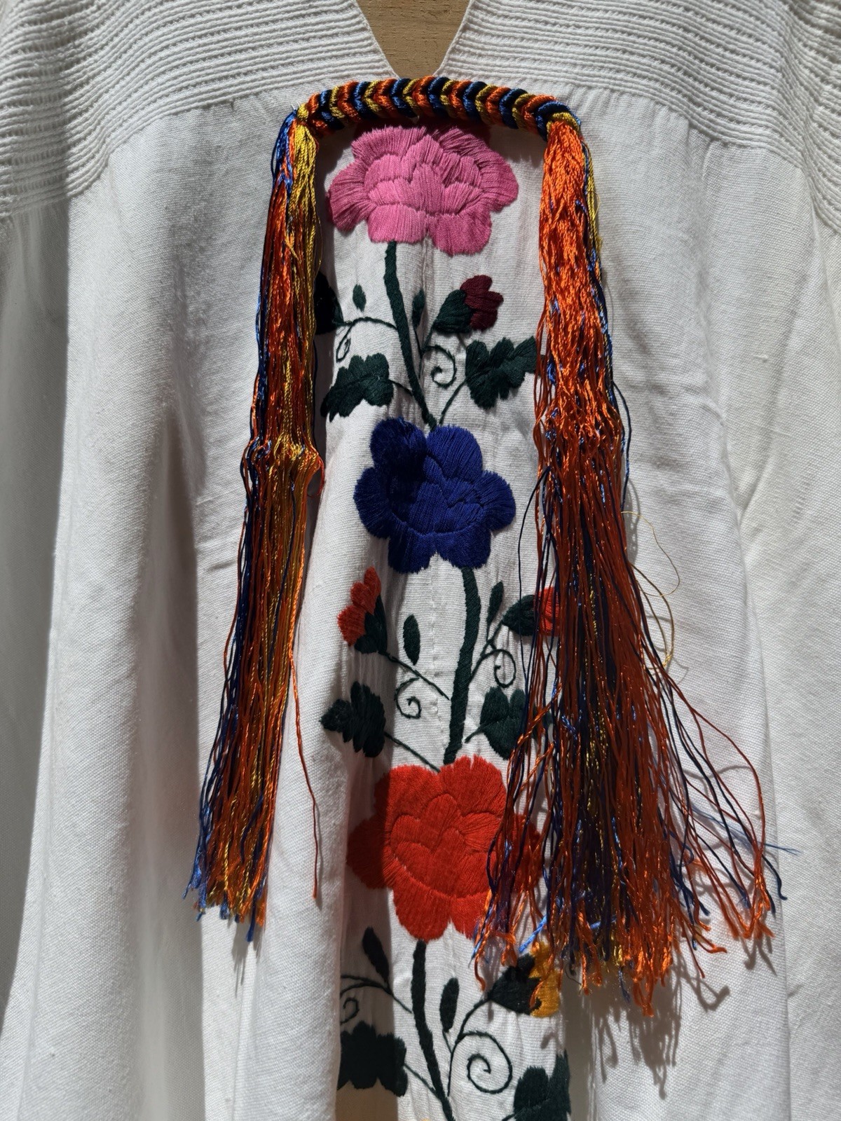 TRUE Vtg Zapotec Yalálag Huipil Tunic Dress – Handwoven Oaxaca Folk Art Caftan