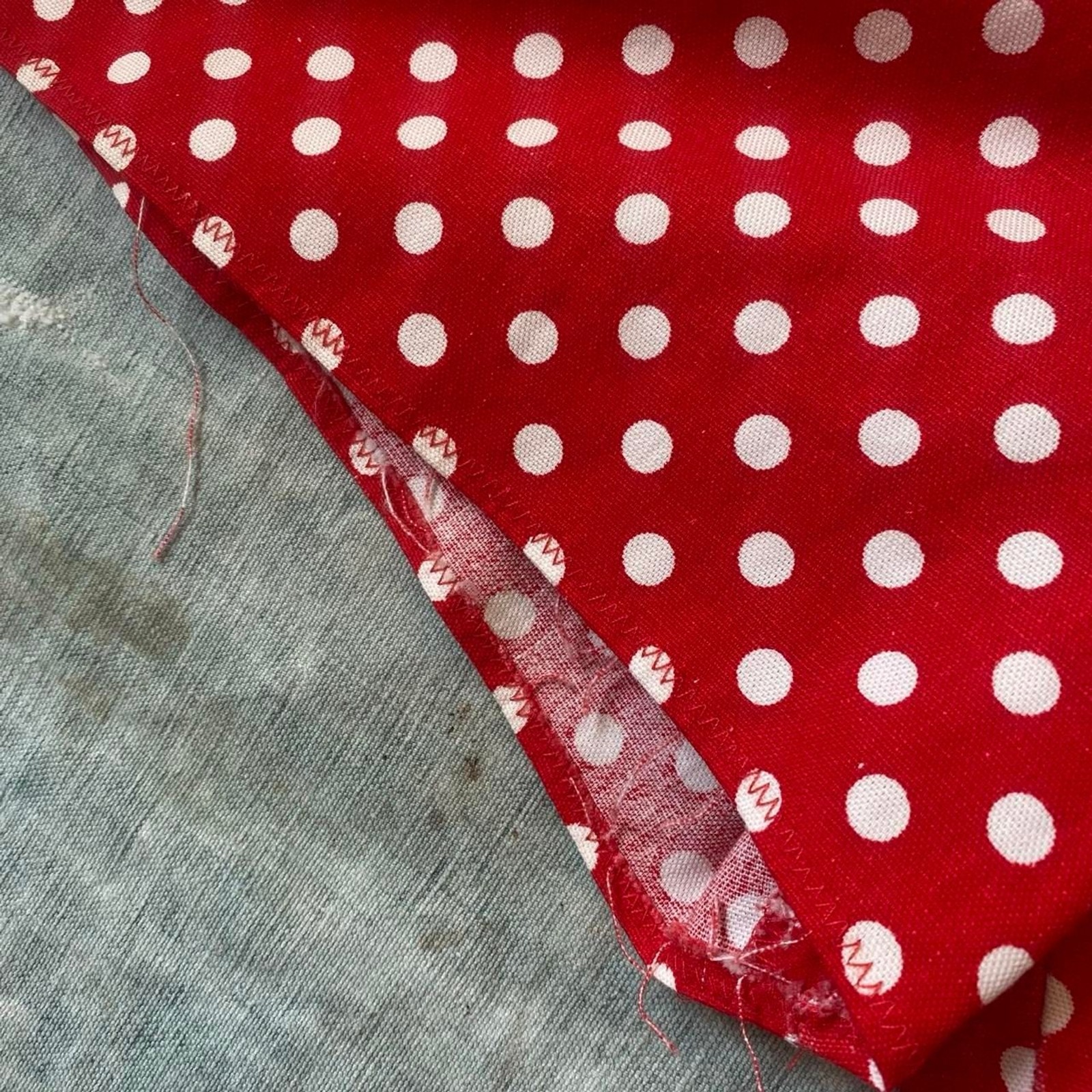 1970s Joyce red and white polka dot cotton shorts