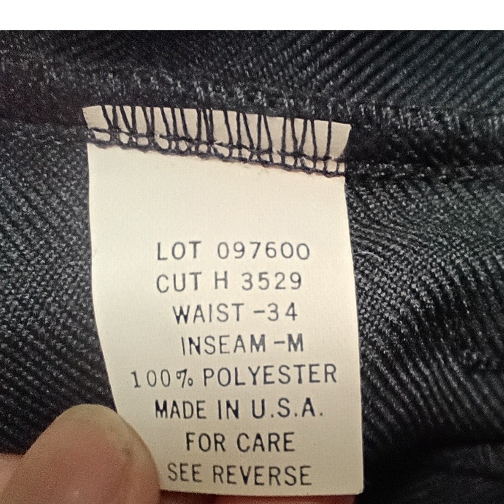 Big Yank Sport-abouts Trousers Mens 34 Navy Blue Vintage Deadstock USA Slacks