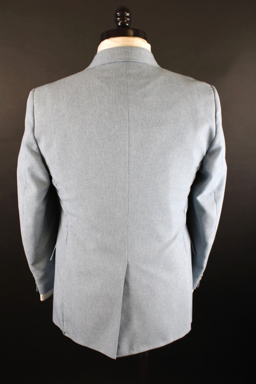 Vintage 1970s 3 Piece Baby Blue Suit Mens Size 38 Reg