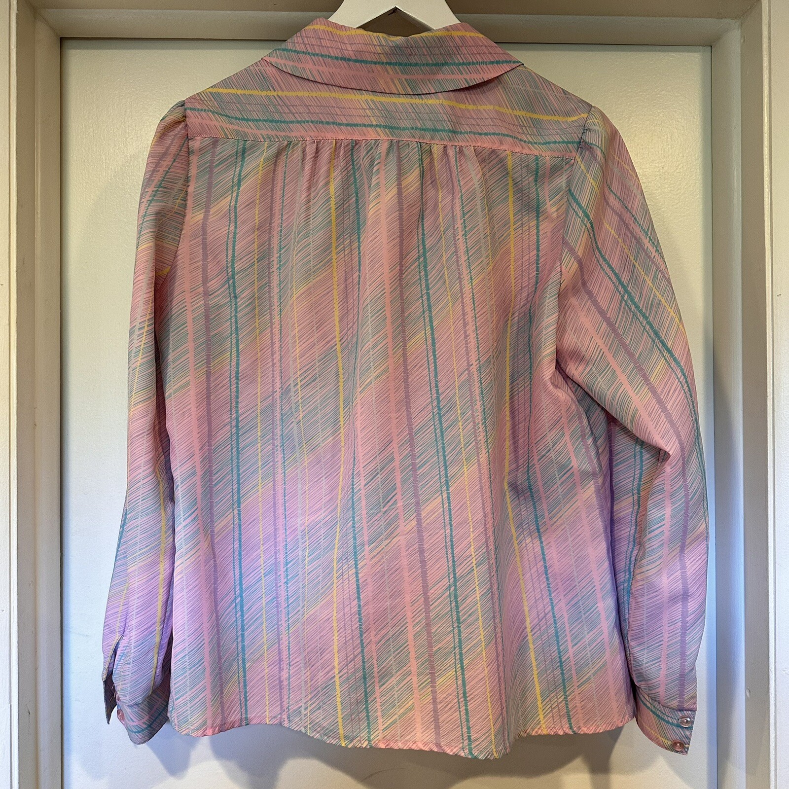 Vintage Pykettes Blouse Pink/Purple Size 14-see Description