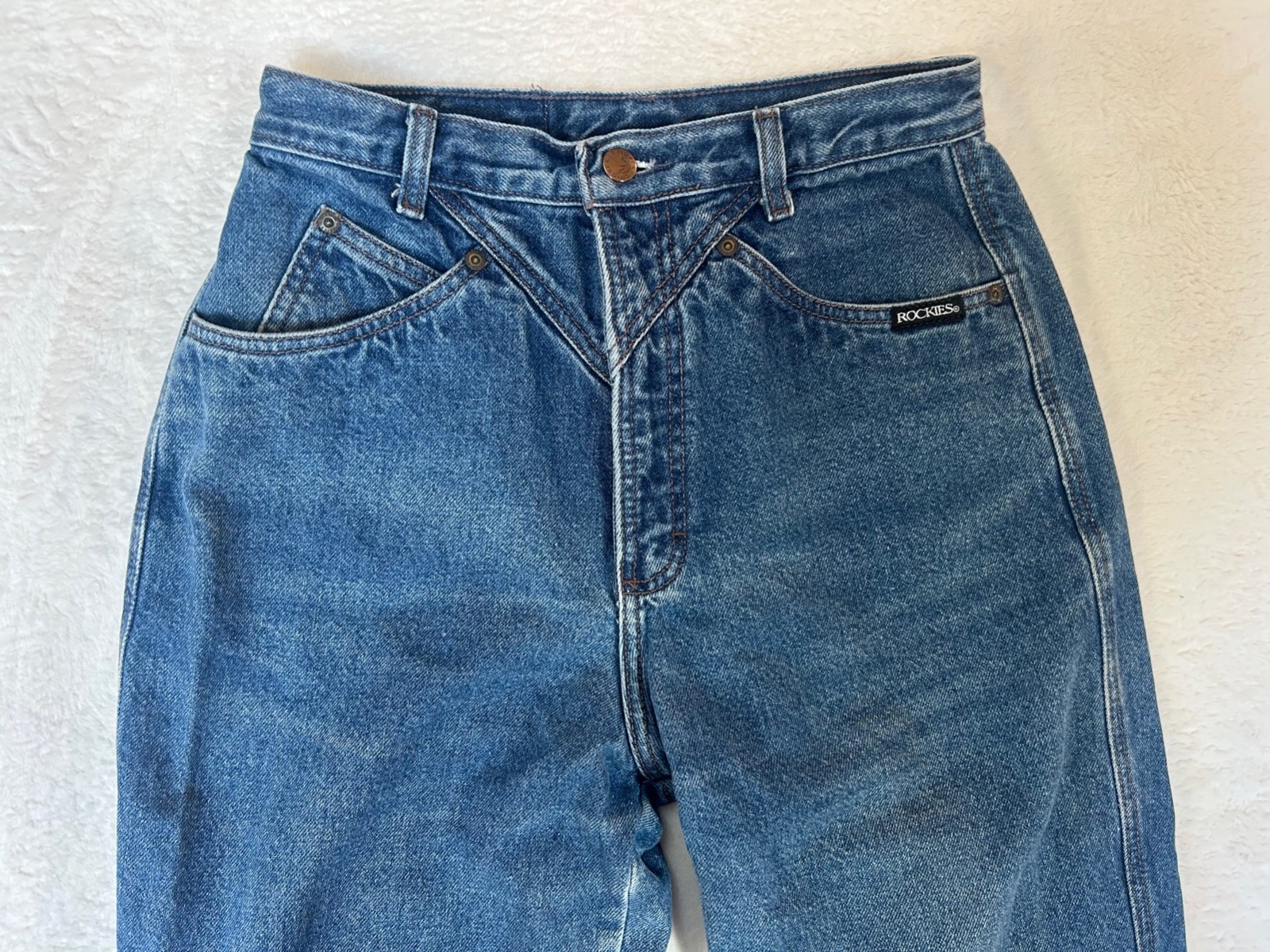 Vintage 90s Rockies Jeans Womens Size 27 High Rise 90s Western Denim (27″x27.5″)