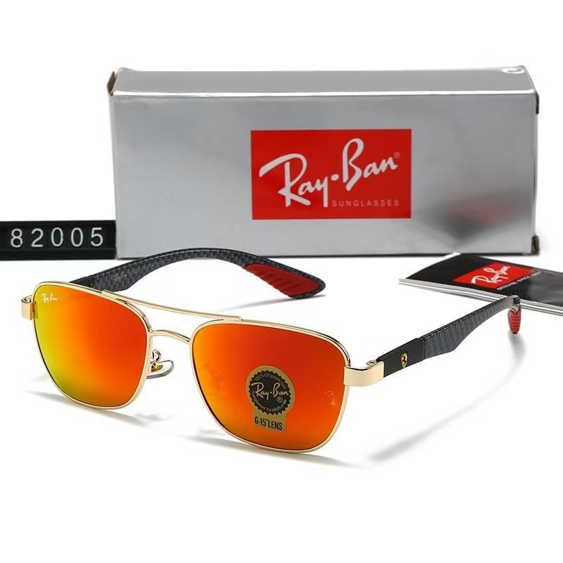 New Unisex Aviator Pilot Sunglasses UV400 Gold Frame Orange Lens 58mm
