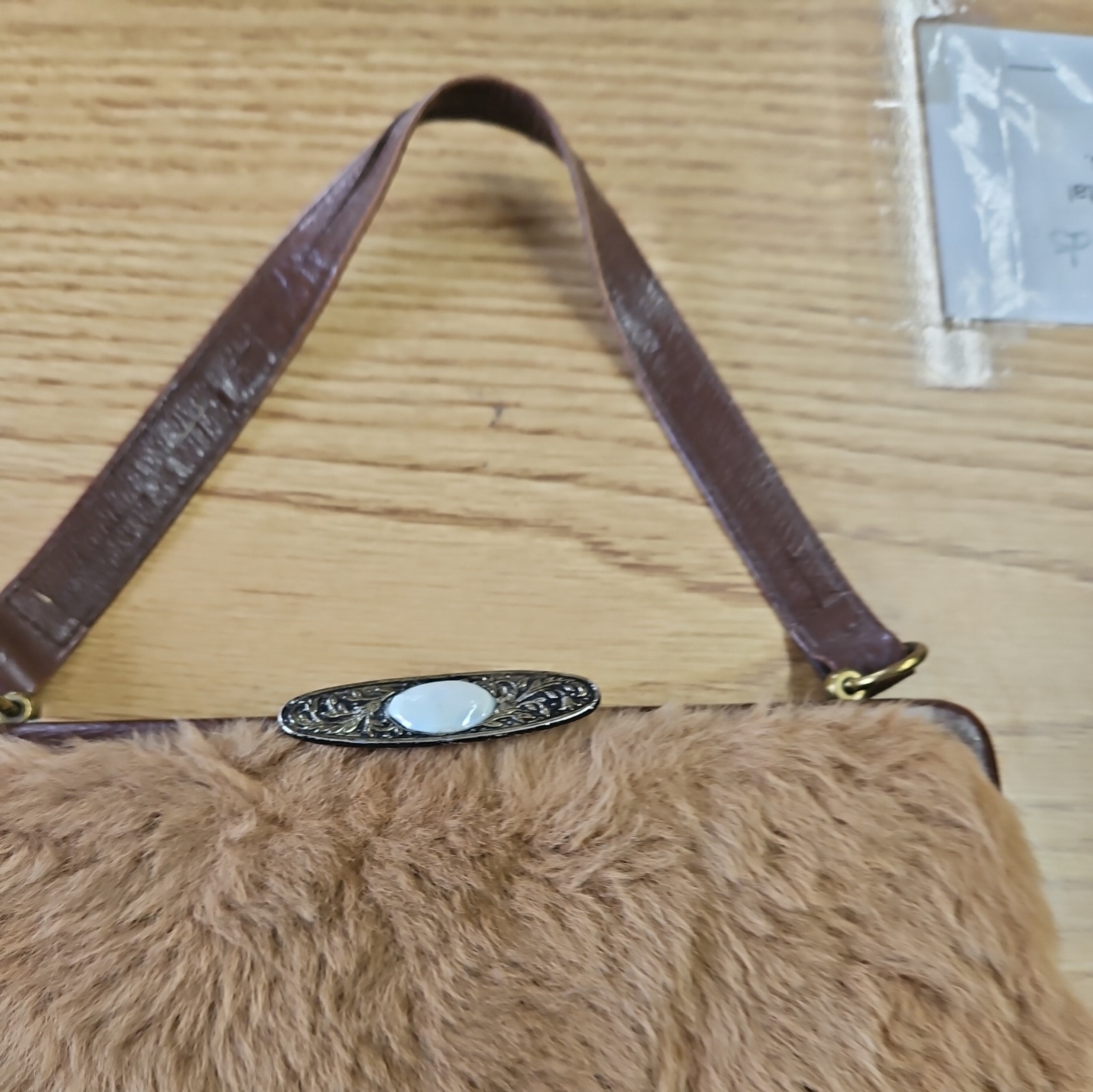 Vintage Genuine Kangaroo Fur Purse With Handle by Morella Western Australia