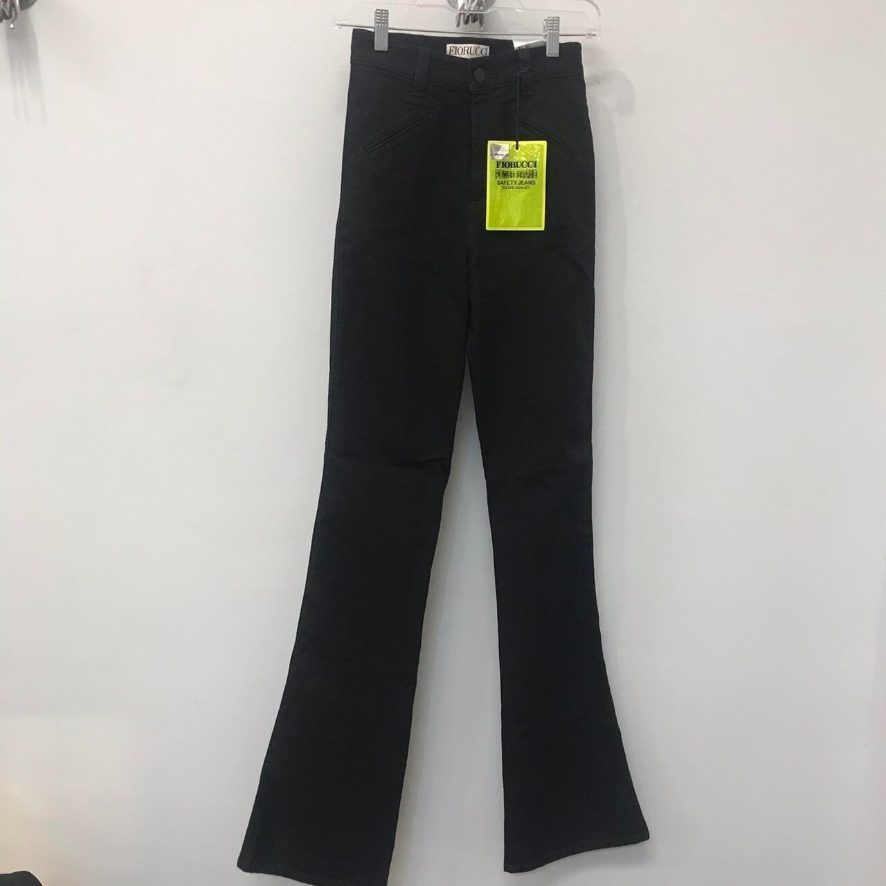 Vintage Fiorucci Deadstock Black 70s Inspired Flare Leg Jeans with Original Tags