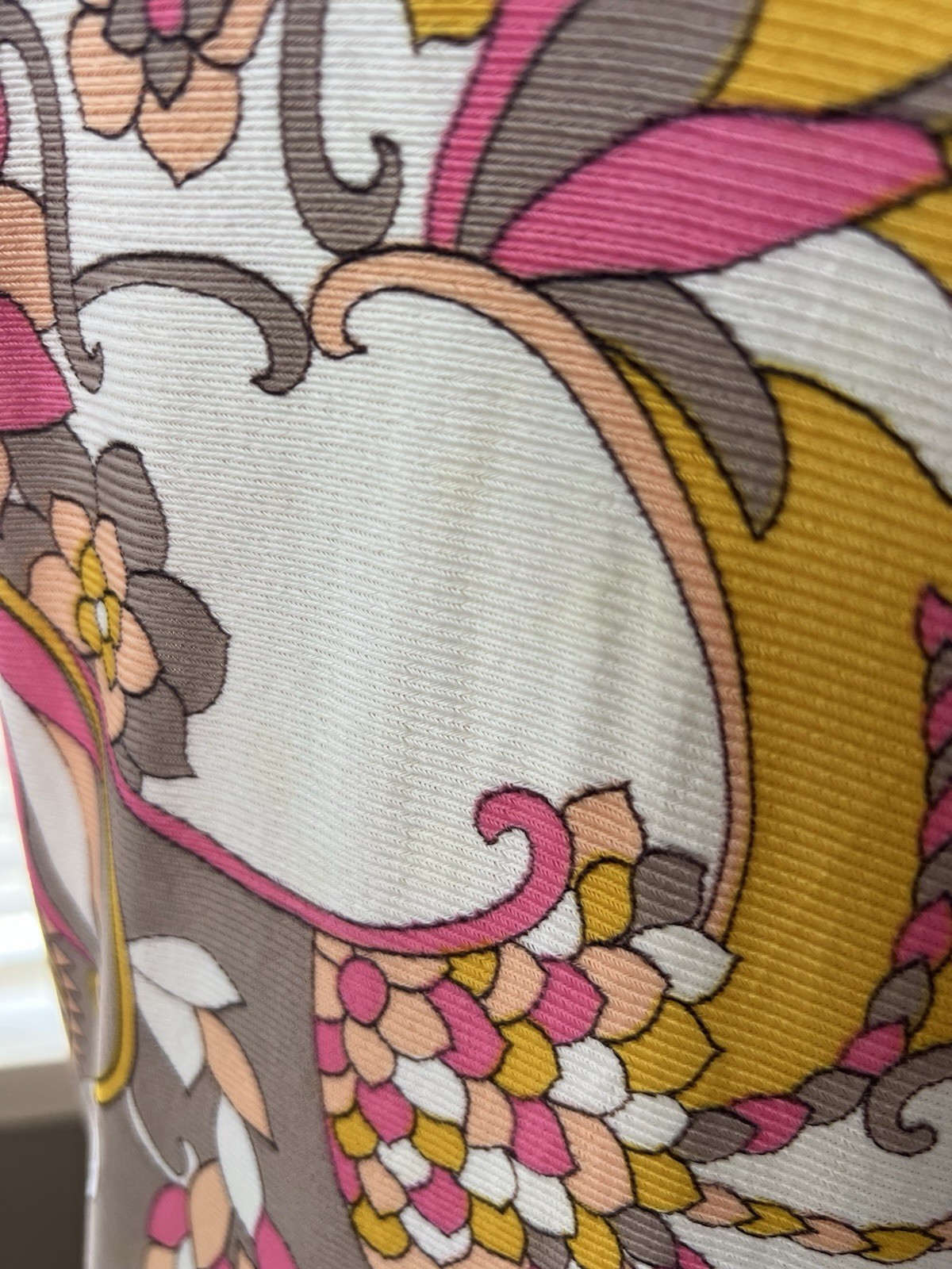 Vintage 70s Psychedelic Shift Dress XL Sleeveless Mod Groovy Pink Yellow Orange