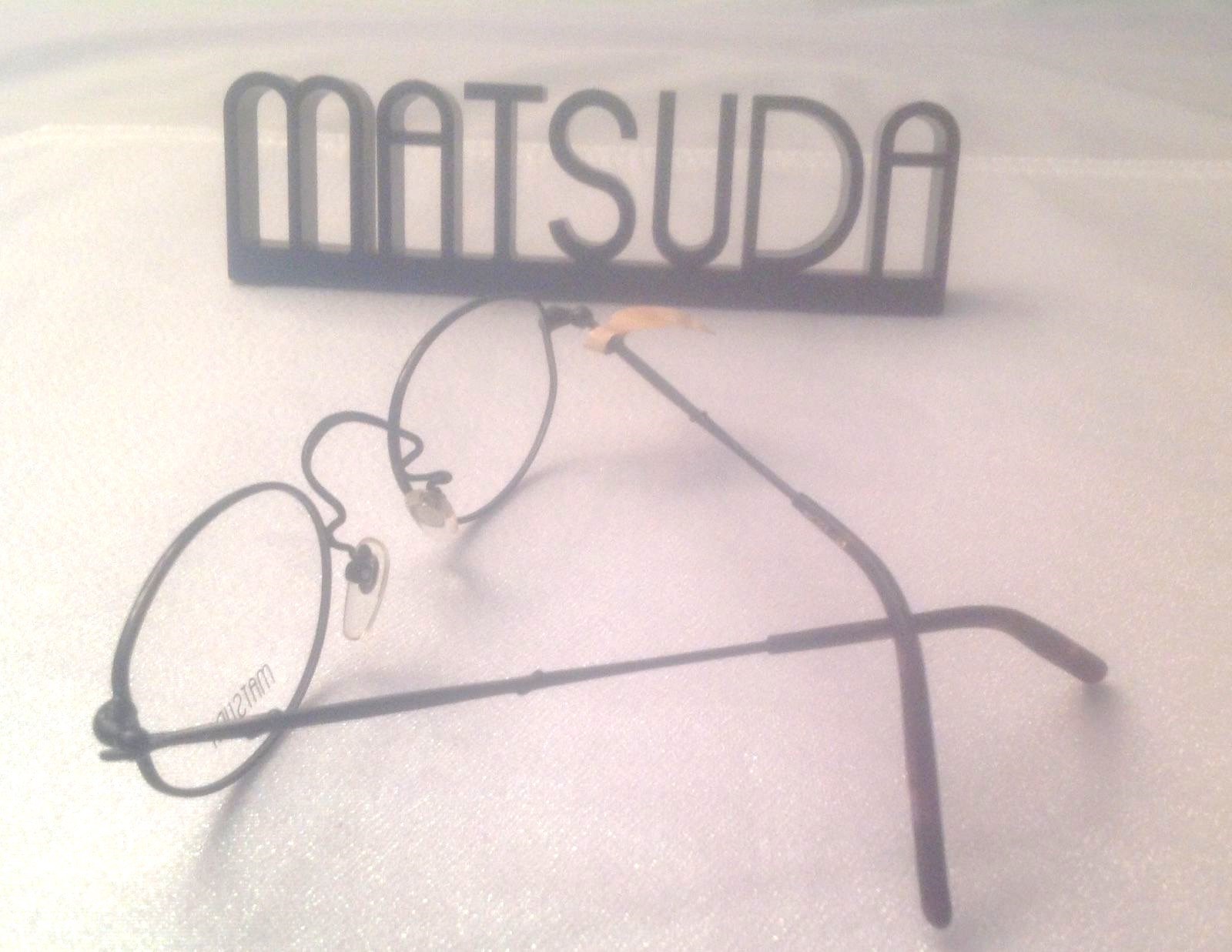 VERY RARE VINTAGE MATSUDA MATTE & SHINY BLACK 2873 BK 5B 49-22-145 EYEGLASS NICE