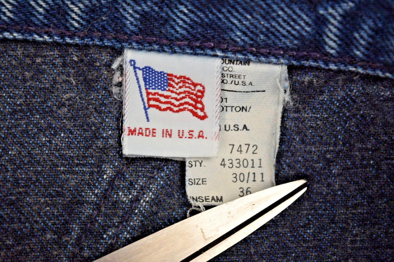 Vintage Rocky Mountain Riding Jeans Size 28 x 34 80s Blue High Waist Made USA