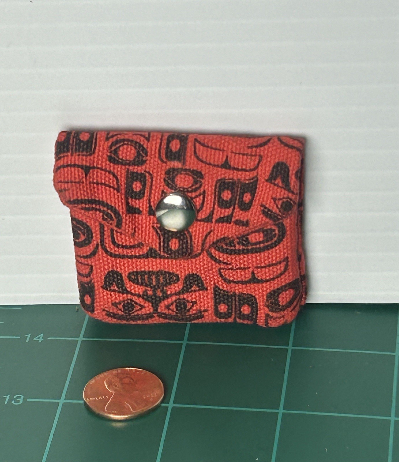 Chilkat Whale Pocket Keepsake Pouch Indigenous Namgis First Nation Tribe Purse