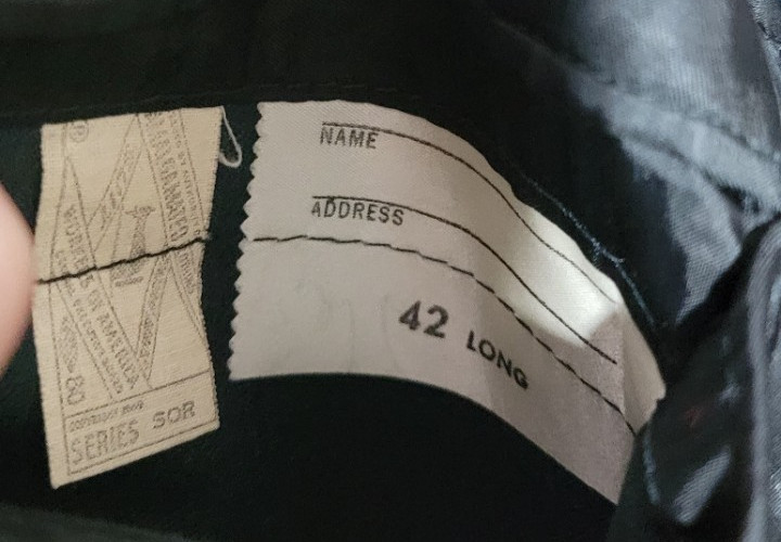 Classic 50s VTG Black Tuxedo Suit 42L Shawl Collar Satin Trim Union USA 37/31