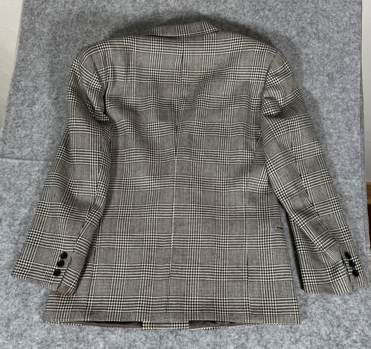 Giorgio Armani Mani Blazer Mens Houndstooth Wool Italy Sport Coat VINTAGE 40S