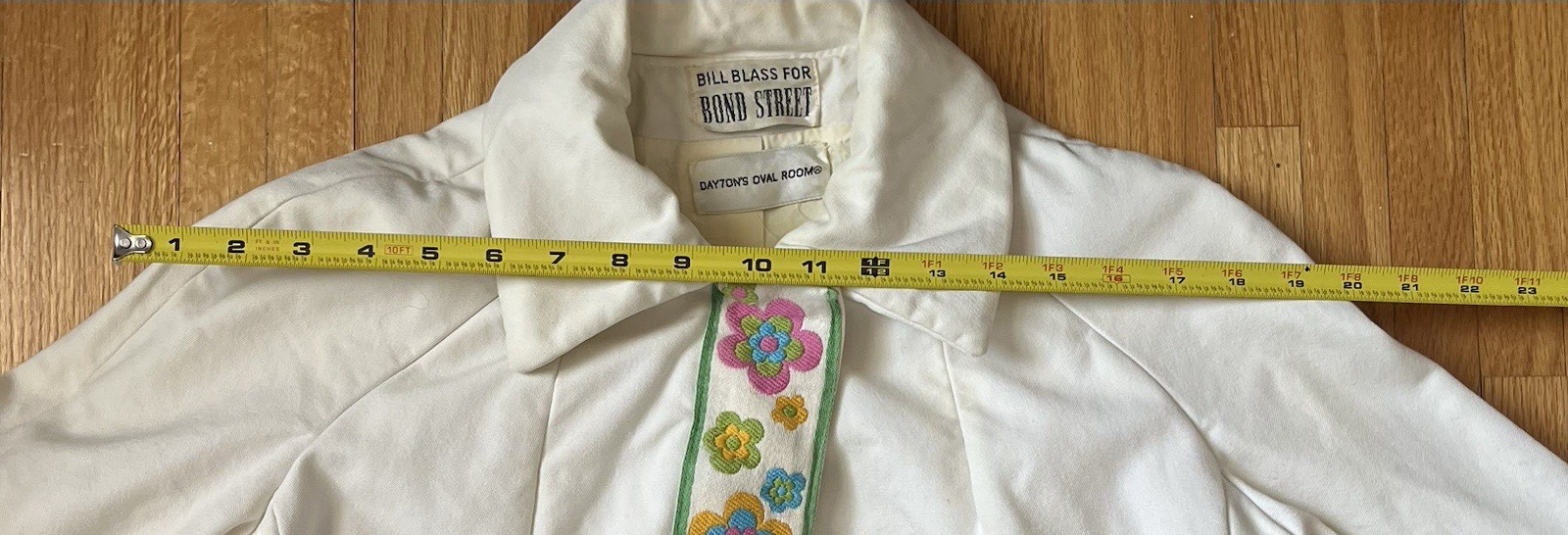 Vintage Bill Blass Bond Street White Canvas Trench and Hat Dayton’s Oval Room
