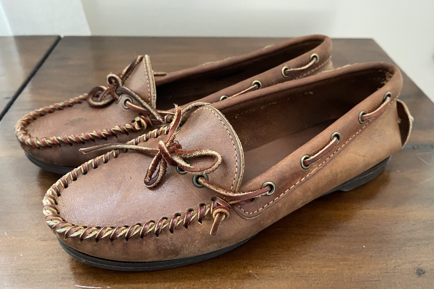 Vtg 1980s-90s Polo Country Ralph Lauren Leather Driving Loafers Sz 7 ladies usa
