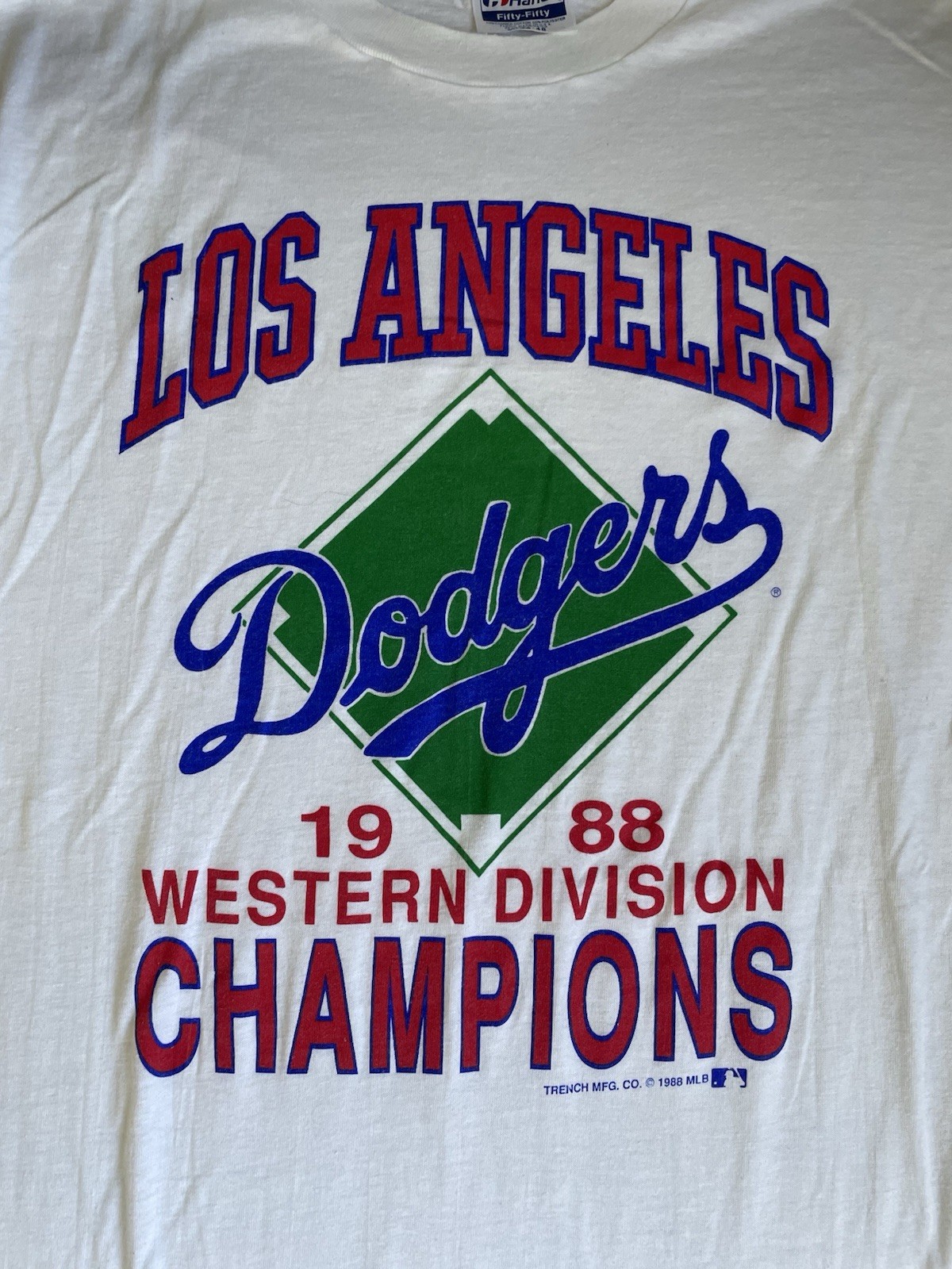 VTG XL 1980s Los Angeles Dodgers 1988 Division Champions White Men’s T Shirt