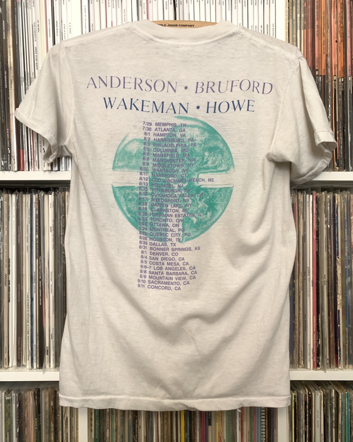 Vintage YES Band T Shirt ANDERSON BRUFORD WAKEMAN HOWE US Tour 1989 Medium
