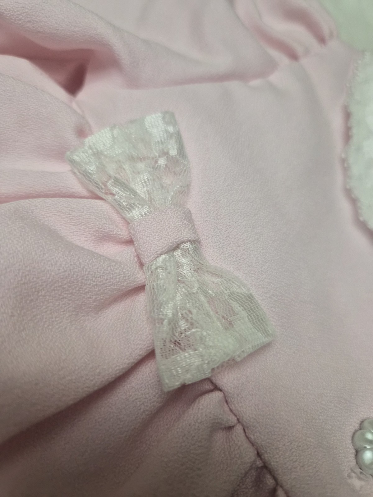 Vintage 3 pcs Baby Girl Dress Outfit Rose Cottage Size 12m Pink