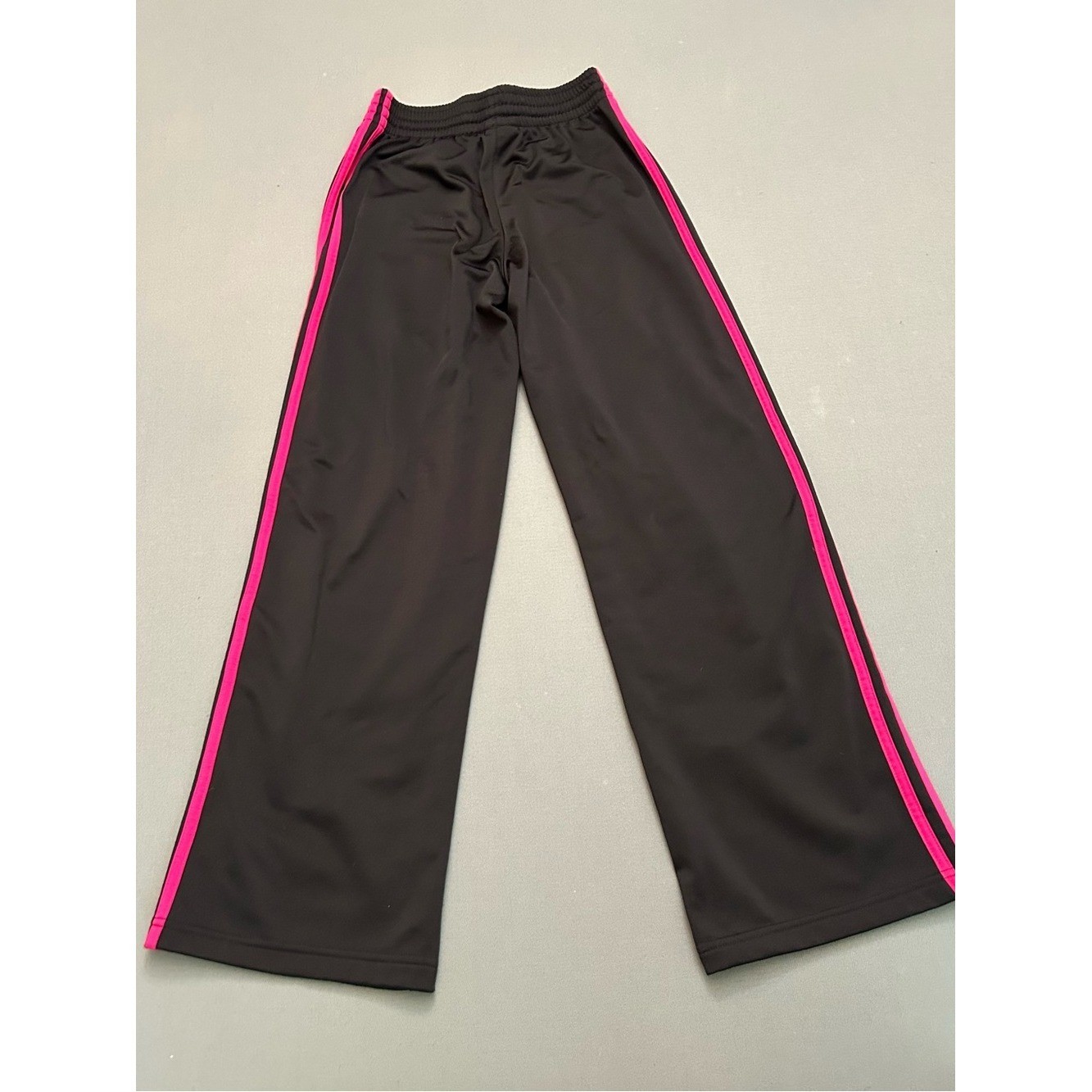 Vintage adidas 90’s Y2K Black Track Pants with Hot Pink Side Stripes