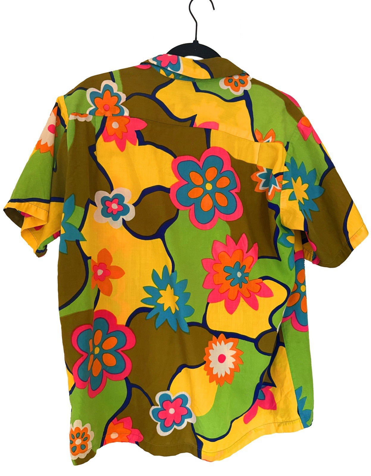 1960’s True Vintage Hawaiian Shirt RARE Psychedelic Pattern ‘Hawaiian Surf”