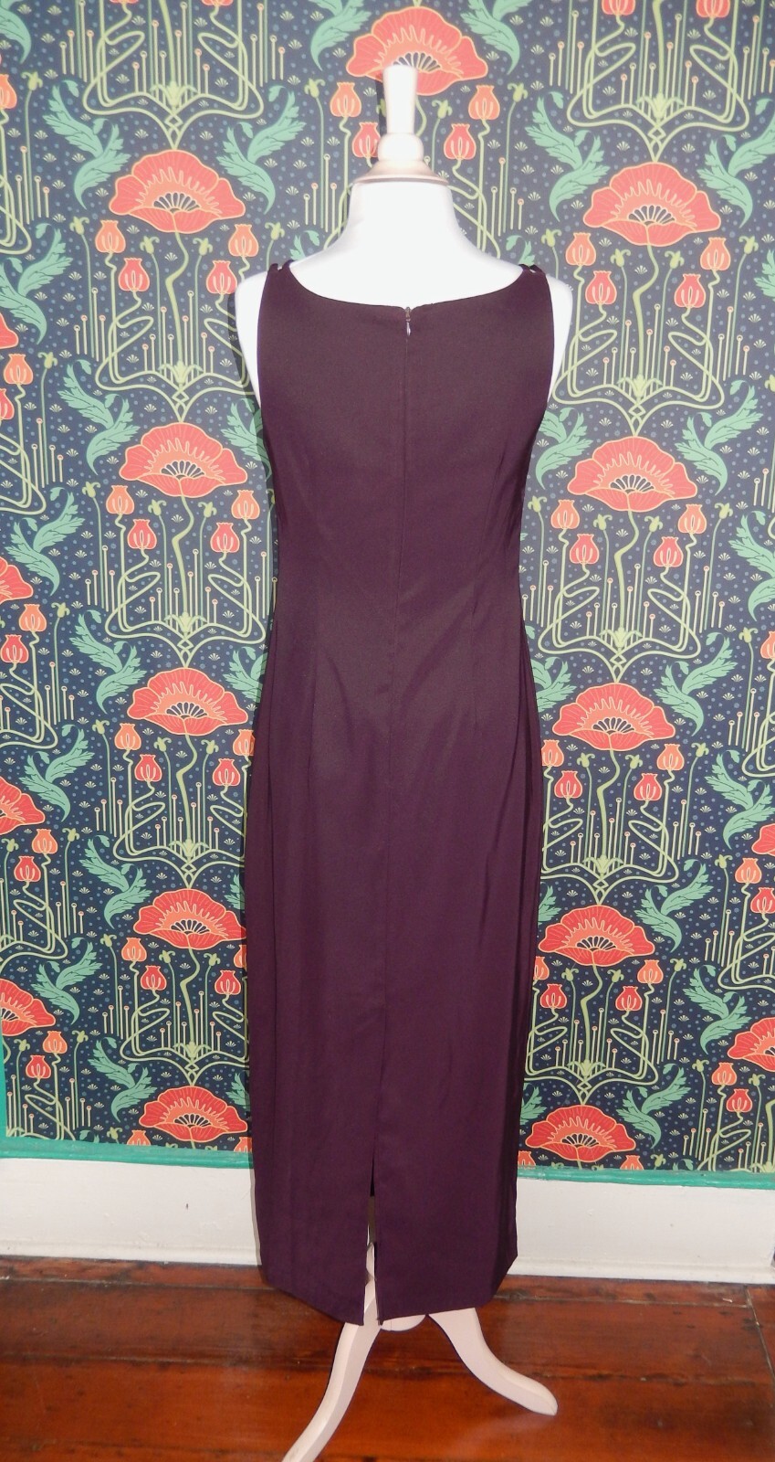 Vintage 90’s Y2K CDC Purple Beaded Whimsigoth Grunge Homecoming Maxi Dress