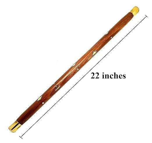 HANDMADE Wooden Swagger Stick – Portable Vintage Style Walking Rule Stick