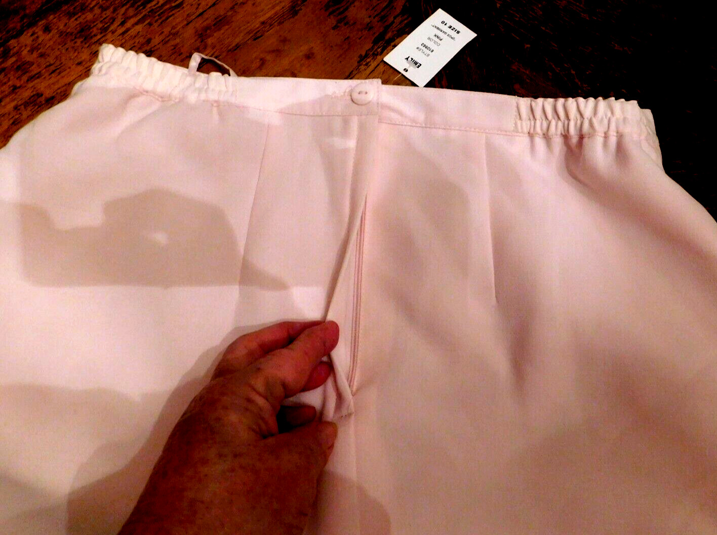 Emily~Skirt Set Pink With Jacket Four-button Embellished With Beads 2Pc. NEW!!