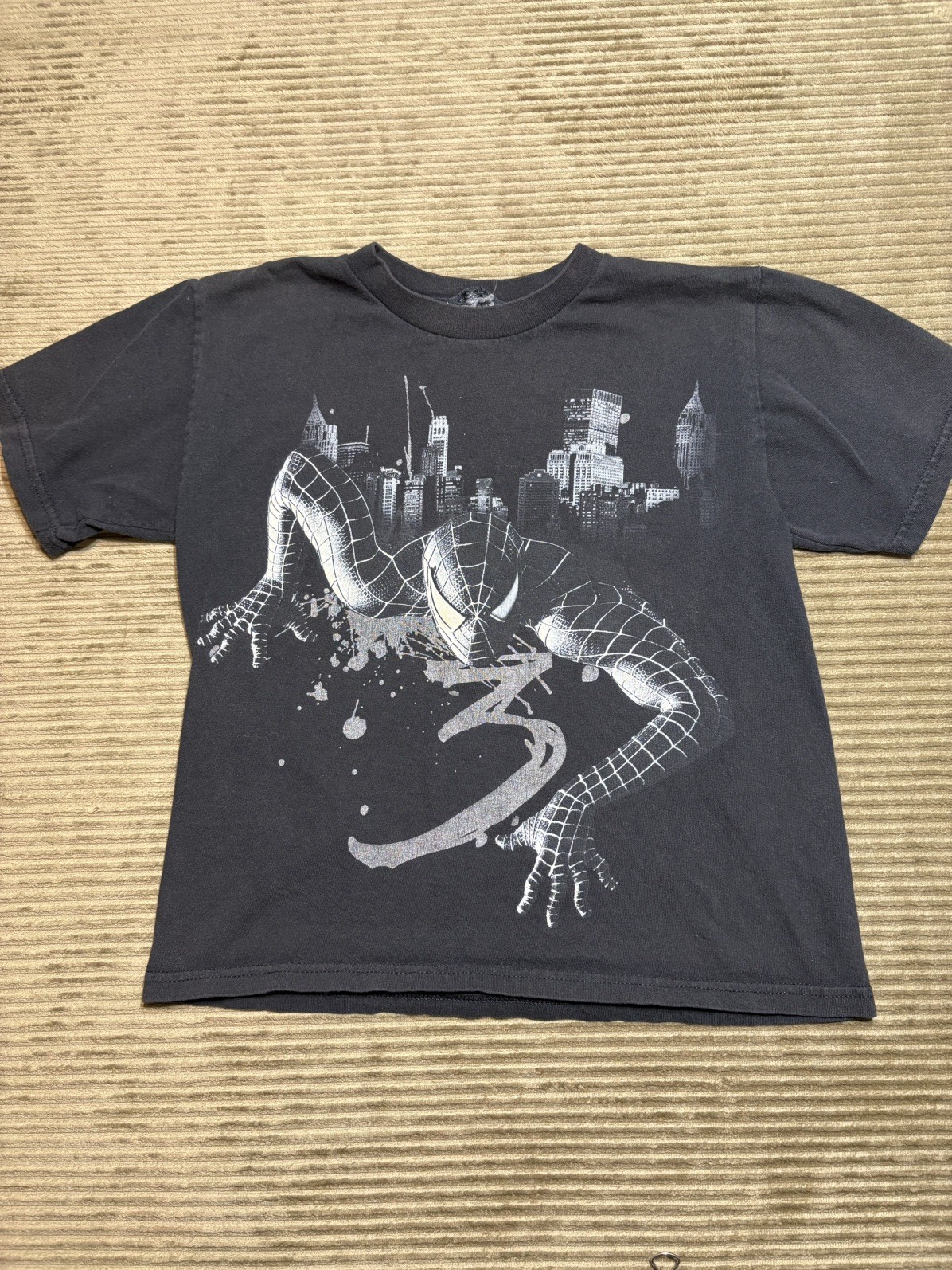 Vintage 2007 Spiderman 3 Venom Shirt Movie Promo Marvel Youth Boys Medium 10/12