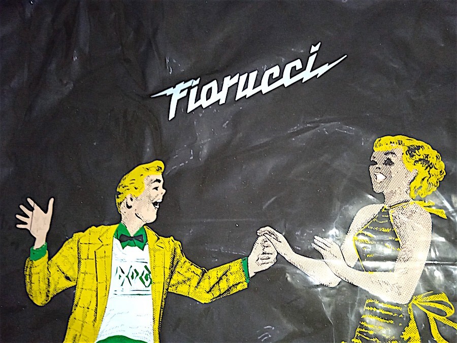 FIORUCCI 70s italy rock n roll bag maxi plastic shopper rare