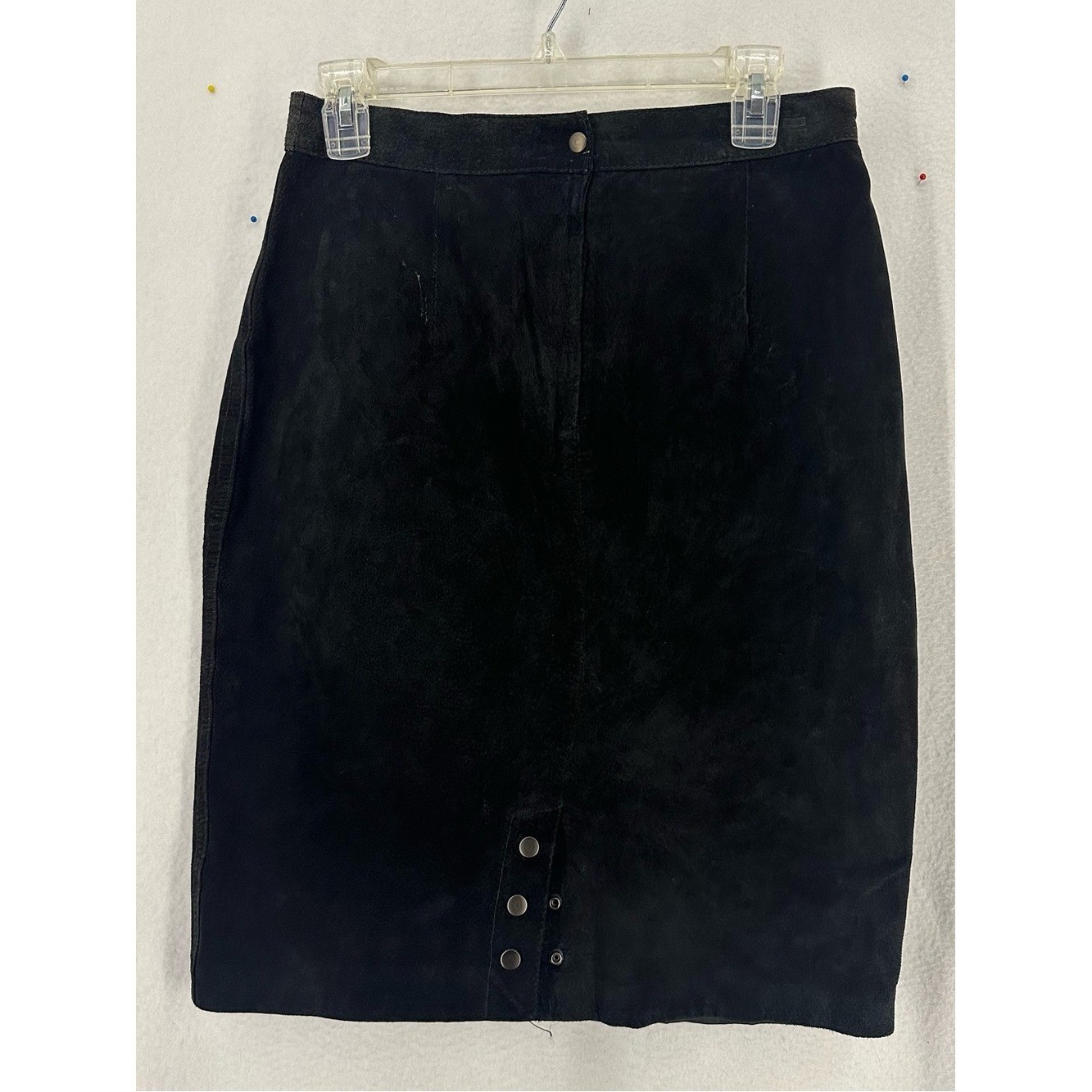 Vintage G-III Genuine Leather Black Suede Pencil Skirt Women’s 30 Waist