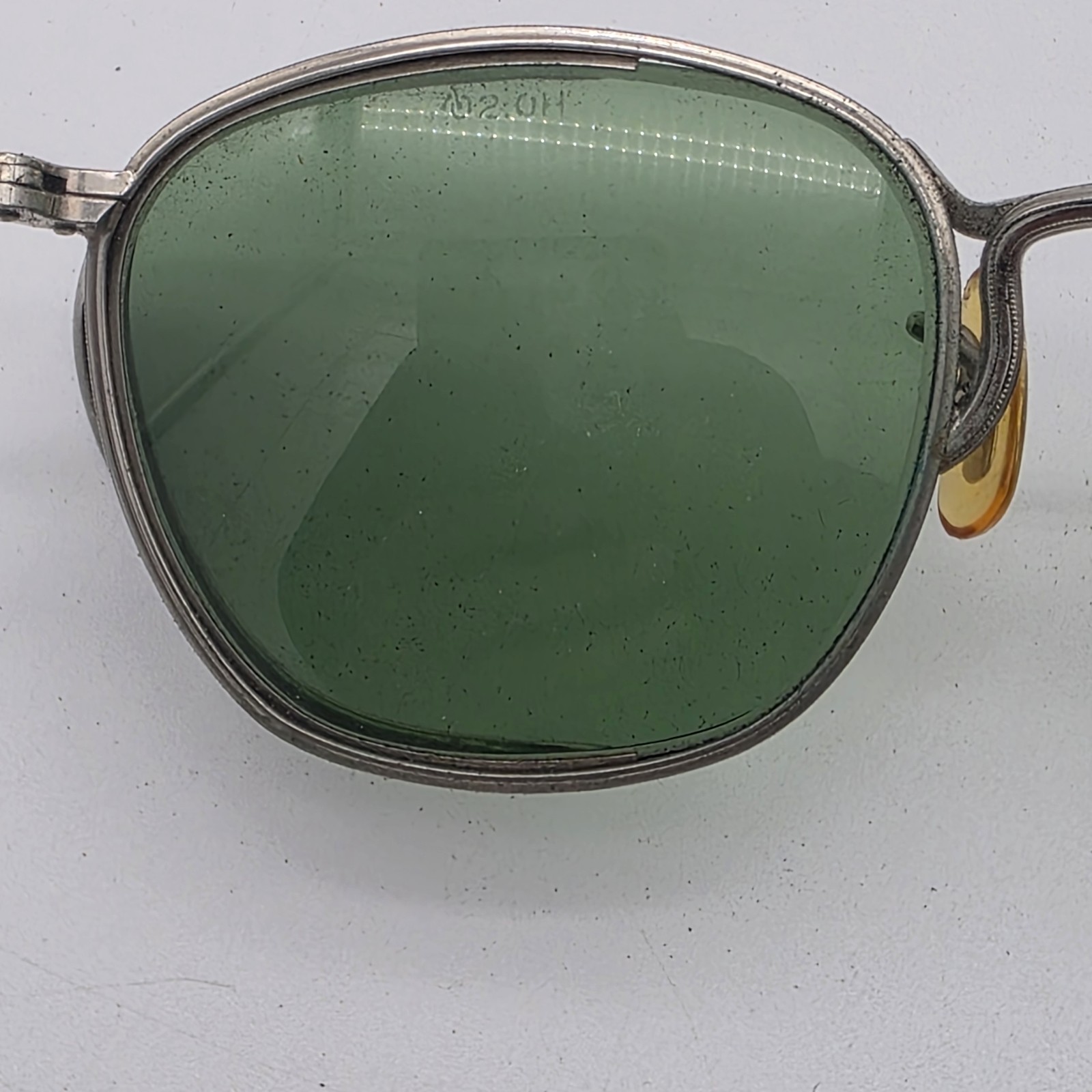 VTG AMERICAN OPTICAL AO GREEN LENS SAFETY GLASSES WITH SIDE SHIELDS STEAMPUNK